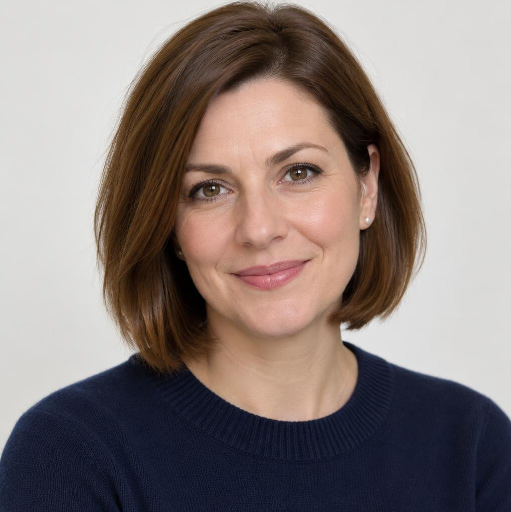 Portrait of a woman with a bob haircut and a friendly expression