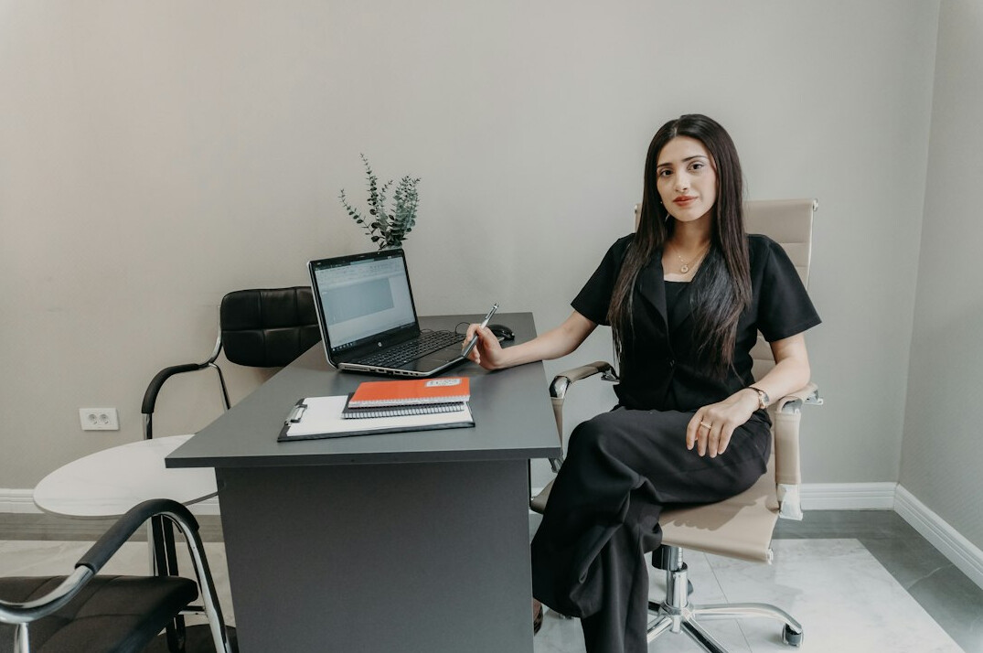 motivated professional at desk